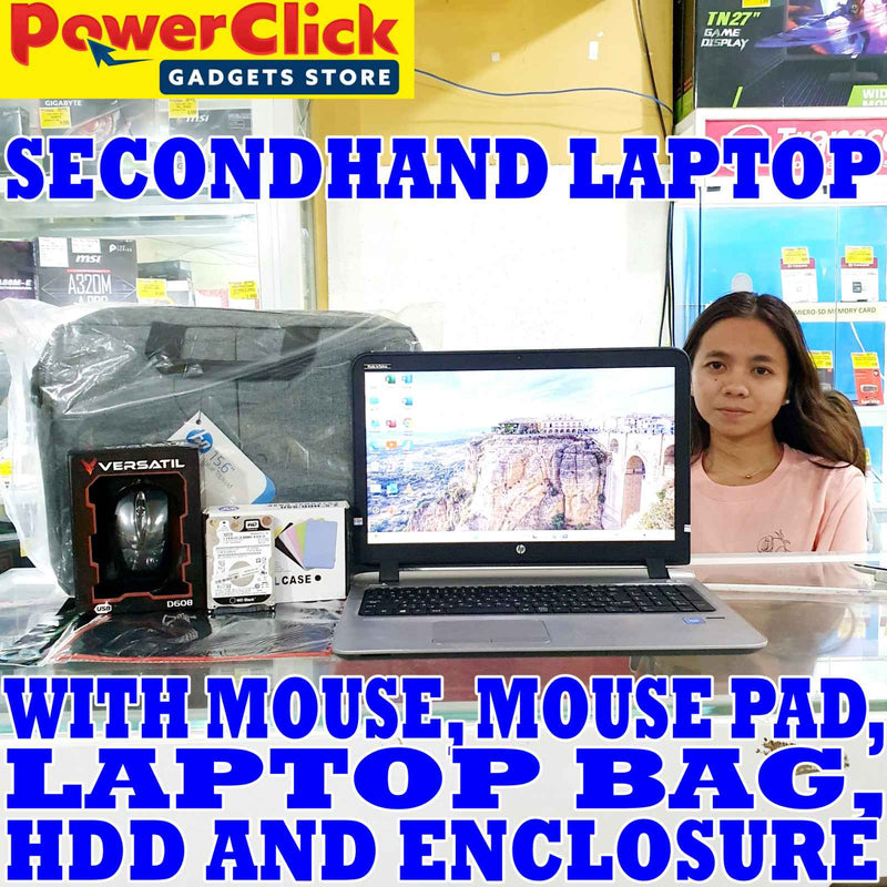 PROMO!!! AVAIL ANY SECONDHAND LAPTOP AND GET A CHANCE TO HAVE THESE (MOUSE, MOUSE PAD, LAPTOP BAG, HDD AND ENCLOSURE)