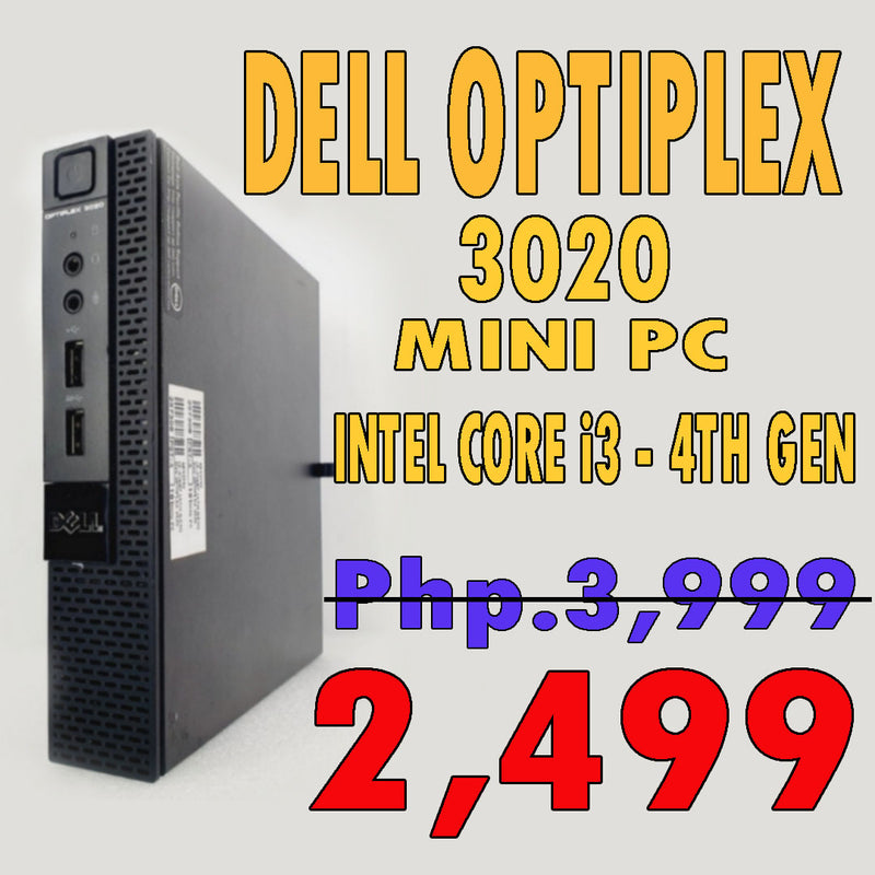 DELL OPTIPLEX 3020 - INTEL i3-4160T - 4TH GEN (P87-4) - MINI PC