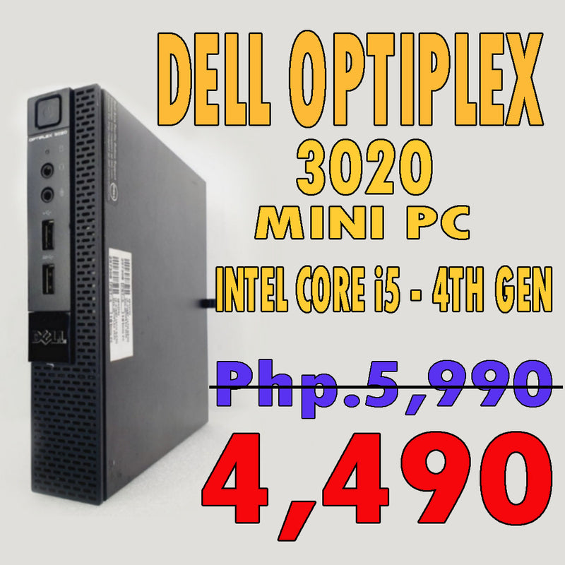 DELL OPTIPLEX 3020 - INTEL CORE i5 - 4TH GEN (P87-8) - MINI PC