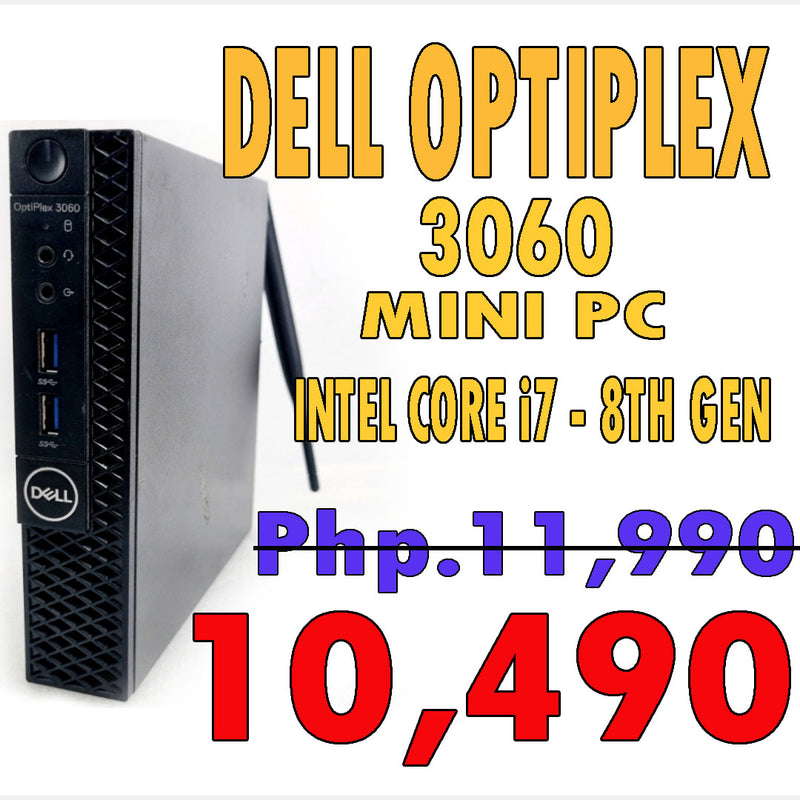 DELL OPTIPLEX 3060 - INTEL CORE i7 - 8TH GEN (P87-10) - MINI PC