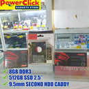 PC DIAGNOSIS - MEMORY & SSD UPGRADE, CADDY INSTALLATION FOR SECONDARY STORAGE