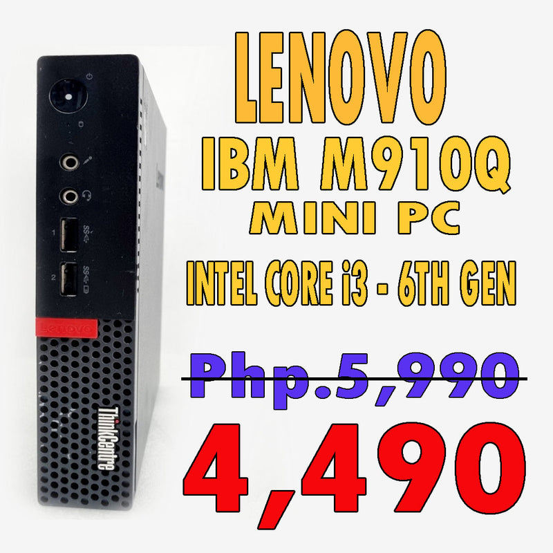 LENOVO IBM M910Q - INTEL CORE i3 - 6TH GEN (P87-11) - MINI PC