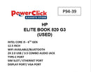 HP ELITE BOOK 820 G3 CORE i5 - 6TH - 8GB / 256GB / 12.5" (P94-39) - USED LAPTOPS