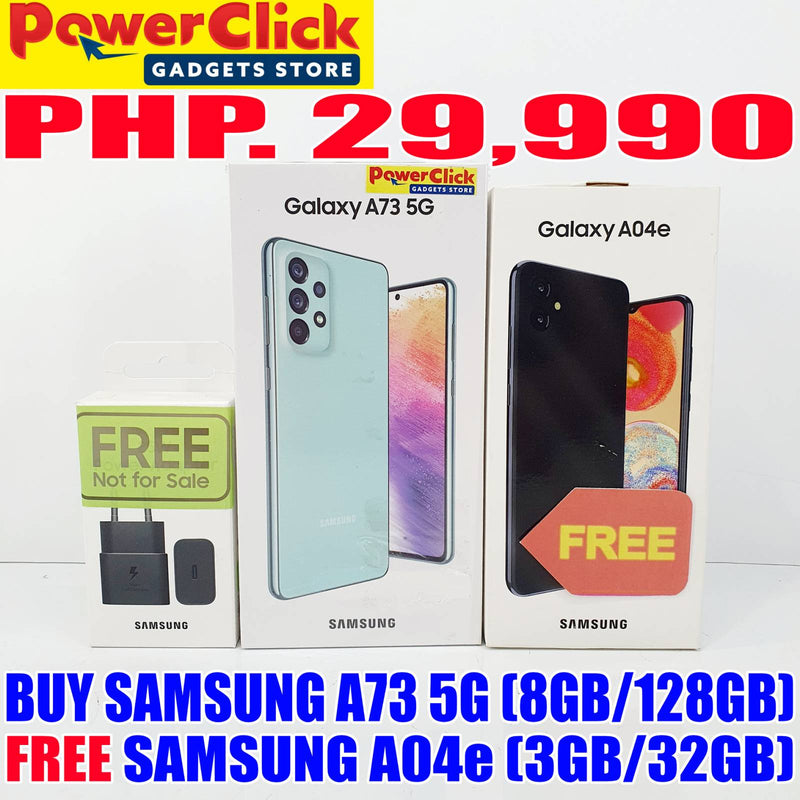 PROMO!!! SAMSUNG A73 5G (8GB/128GB) - FREE SAMSUNG A04e (3GB/32GB)